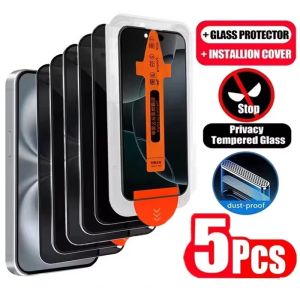 1-5PCS Dust Free Install Anti Spy Screen Protector For Xiaomi 11 12 Lite 15T 14T Pro 13T 11T 12T 13 14 Privacy Tempered Glass