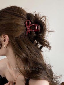 Elegant Wine Red Half Updo Hair Clip for Women Retro Style Fashionable Hair Accessories High Quality Hair Grips And Hairpins