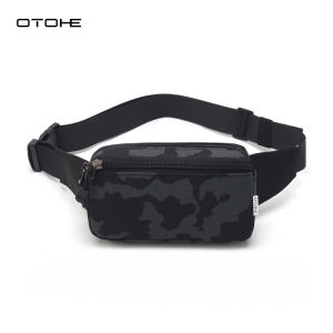 OTOHE กระเป๋าคาดเอวแนวสปอร์ตสำหรับผู้ชายกระเป๋าผู้ชายแฟชั่นสะพายไหล่กระเป๋ากีฬาสะพายไหล่กระเป๋าคาดหน้าอกกันน้ำมีซิป2ช่องออกแบบให้มีความจุมากกระเป๋าวิ่ง Tas Gym แบบพกพาสำหรับวิ่งปั่นจักรยานเดินปีนเขา