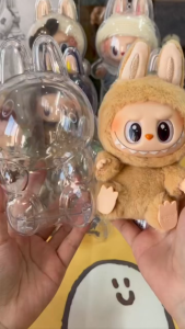 【พร้อมส่งจากไทย】เคสอะคริลิคใส สำหรับใส่ เคสป้องกัน Labubu V2 100% กันรอย กันฝุ่น พวงกุญแจ