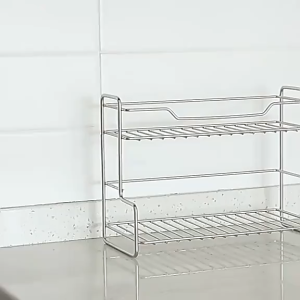 Kệ gia vị đứng 2 tầng - Kệ để đồ nhà bếp nhà tắm inox cao cấp