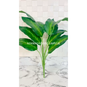 Daun Artificial Daun Hias Sepatufilum X12 Semilatex Dekorasi Ruang Tamu Hiasan Rumah