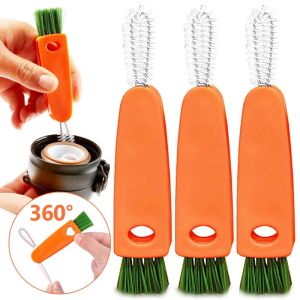New Cup Cover Bottle Gap Cleaning Brush 3-in-1 Multifunctional Cup Crevice Cleaner Brush Household Lid Gap Brushes Kitchen Tools