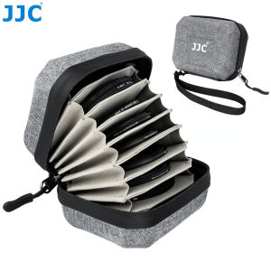 JJC Filter Pouch Bag 10-Slot Storage Case for 37-67 mm Circular ND VND CPL UV Filter Protective Holder Camera Lens Accessories