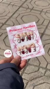 PrincessNailbox[mãTP01]móng úp sơn gelthiết kế thủ công(tặng keodũamiếng dángiấy lau…)