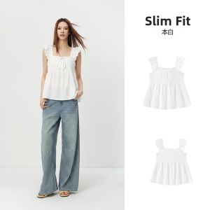 Semir | Short Sweet Lace Bow Blouse Summer New Style