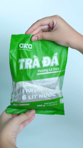 Trà đá túi lọc Aka Hương lá dứa 200g (10 túi x 20g) - Trà xanh đậm vị nguyên liệu pha chế tiện lợi tiết kiệm