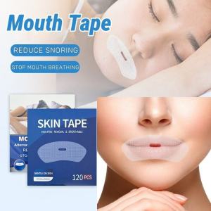 120pcs Mouth Tape Sleep Strips Advanced Gentle Mouth Tape Nose Sleeping Less Mouth Breathing Anti-Snoring Strips