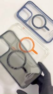 Skinarma Saido Mag-Charge Protection Case Cover Casing with Magsafe Magnetic Charging for iPhone 15 Pro Max 6.7 iPhone 15 Pro 6.1 iPhone 14 Pro Max 14 Plus (Clear Smoke)