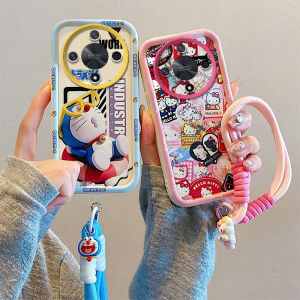 Cute Phone Case Honor X9b X9a X8b X7b X6b X6a 4G 5G New Fashion Cartoon Doraemon Hello Kitty Luffy Pikachu Spider-Man Sauron Anti-fall Soft Casing with Lanyard 2024