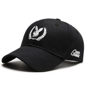 PLAYBOY 100% Pure Cotton High Quality Baseball Cap with Long Brim and Shade Personality Brand Embroidery Baseball Cap