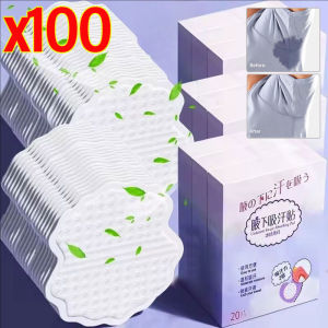 YESPERY 100Pcs Disposable Sweat Pads Underarm Anti Sweat Stickers Armpit Sweat Absorbing Deodorant Pad