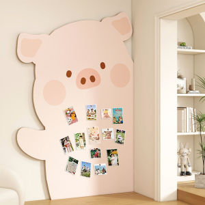 Adhesive Felt Board Wall Decal Pig Decoration Concealer Tool Room Background Transformation Wall Photo Display Arrangement Childrens Room Photo Wall Damage-Free Instant Picture Postcard