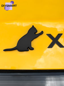 DIYSMART Sticker Xe Hơi Sáng Tạo Cá Tính Hình Mèo Ngồi Đứng Bằng Kim Loại Màu Đen Mờ Dễ Thương Thương Hiệu Mèo Xe Trang Trí