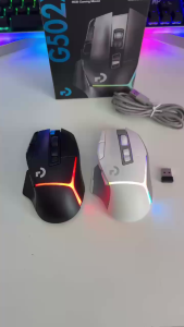 Chuột gaming G502 chơi game siêu mượt chống ồn có đèn led đẹp mắt DPI 100-16000.