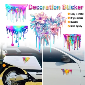 ItemMart Car Personalized Color Fluid Paint Decoration Stickers Exterior Accessories