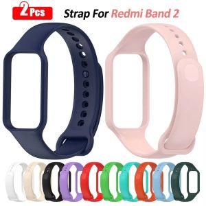 2 Packs Soft TPU Watchband For Xiaomi Redmi Band 2 Strap Bracelet For Redmi Band 2 Wristband Replacement Smartwatch Accessory
