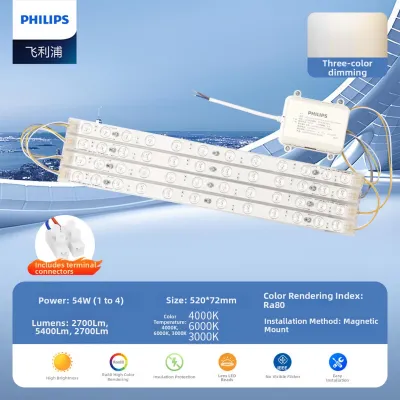 Philips | 3-Color Adjustable LED Ceiling Light Modular for Round or Square Shapes High Brightness DIY Replacement