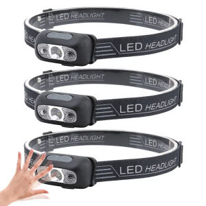 Đèn Pin Đội Đầu LED Có Thể Sạc Lại Đèn Pha Có Thể Điều Chỉnh Với 3 Chế Độ Chiếu Sáng Đèn Làm Việc Bằng Nhựa ABS Di Động Để Cắm Trại Đi Bộ Đường Dài Câu Cá Chạy Bộ