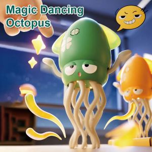 1Pc funny Dancing Octopus toy Crawling Auto-sensing Avoiding Obstacles Electronic Pet With Music Light Kids Christmas Gifts