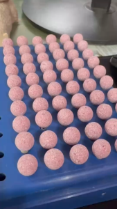 หินเจียระไน หินอมยิ้ม สีชมพู ทรงกลม แกน3มิล ขนาด 6810 มิล สินค้าพร้อมส่งจากไทย