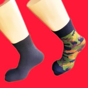 Kaos Kaki TNI Hitam/Kaos Kaki Loreng Panjang/Pendek Dewasa