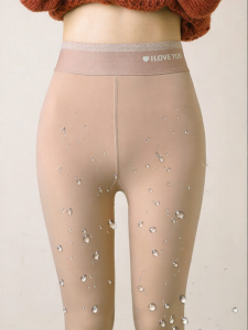 Bare Feel Insulated Nude Tights High Waisted Thick Pantyhose
