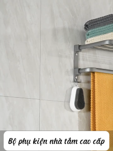 Bộ phụ kiện nhà tắm 5 món giá treo khăn phòng tắm inox 304 kệ để đồ phòng tắm sơn tĩnh điện