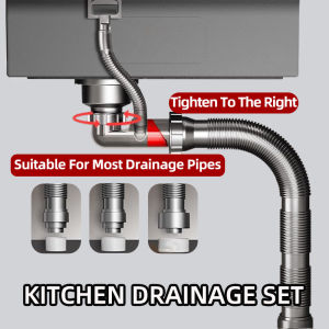 Space Saving Kitchen Sink Drain Pipe Fittings Single And Double Sink Drain Sink Deodorant Drain Pipe单槽洗碗池下水器水槽