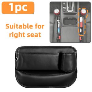 Yitong 1/2PCS Universal Car Console Seat Gap Storage Organizer PU Leather Side Pocket Left Right Seat Filler Vehicle Accessory