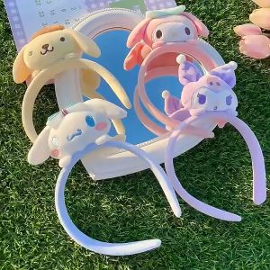 Sanrio ที่คาดผมน่ารัก ที่คาดผม ผ้ากํามะหยี่ขนนิ่ม ชุดลายการ์ตูนสุนัขน่ารัก สไตล์เกาหลี แฟชั่นสำหรับผู้หญิง สำหรับสุนัขพูดดิ้ง มายเมโลดี้