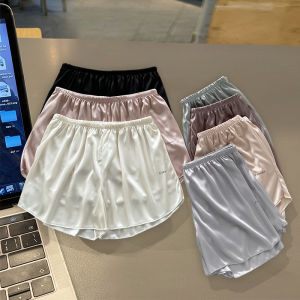 Safety Pants Summer Thin Fashion Tape Outer Wear Ice Silk Loose Insurance Non-Curling Shorts Home Leggings Pajama Pants