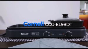 Cornell 4.2L Pan Grill Non-stick coated plate CCG-EL98DT CCGEL98DT CCG-EL88DT CCGEL88DT Pemanggang Atas Meja