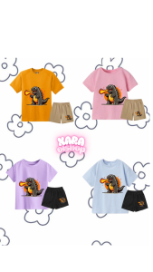 ONE SET ANAK PEREMPUAN / ONE SET ANAK LAKI LAKI USIA 1-5 TAHUN KARAKTER KARTUN MOTIF LUCU