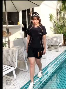 🌴ขายดี🌴ชุดว่ายน้ําผู้หญิง 45-80kg ชุดว่ายน้ําสาวอวบ ทูพีช ผ้าแห้งเร็ว เป็นยางยืด น่ารัก สาวอวบ ชุดว่ายน้ํา