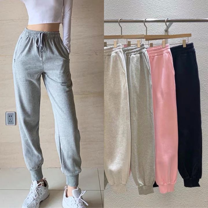 Plain discount cotton joggers