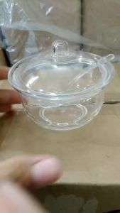 Hũ đựng gia vị chah ớt  satế có muỗng và nắp đậy nhựa Acrylic trong suốt (Hủ 44A/ Hủ 45A)