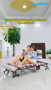 Giường nệm xếp gọn kiểu dáng Hàn Quốc SUMIKA 339A chiều rộng 90cm