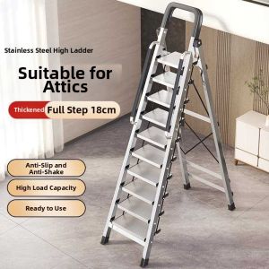Stainless Steel Heavy-duty Folding Step Ladder