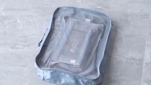DAILYGO 7 In 1 Travel Storage Bag Thickened Zip Travel Organizer Foldable Waterproof Luggage Storage Bag Set