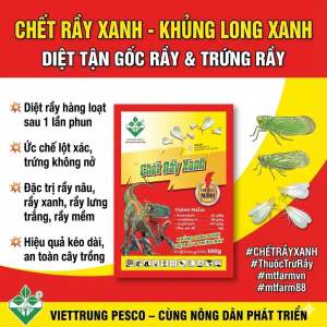Diệt rầy xanh 450WP - gói 100gr - Loại Mạnh - RẦY XANH NAKA – bọ trĩ bọ xít trên cây có múi: cam quýt bưởi nhãn thanh long vú sữa - rầy nâu hại lúa