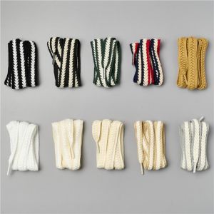Wheat Twist Braid Shoelace Black and White Beige Green Gray Gold Board Shoes Casual White Shoes Flat Length Sweater Pants with Rope