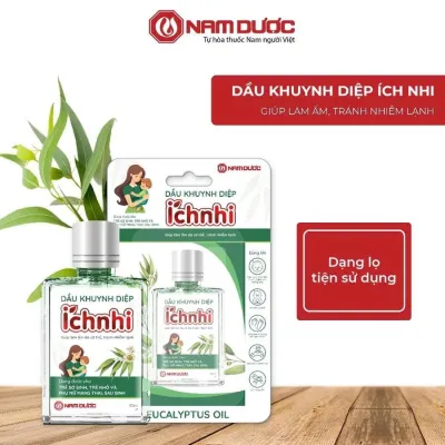 Dầu khuynh diệp Ích Nhi lọ 30ml giúp làm ấm da cơ thể tránh nhiễm lạnh tinh dầu khuynh diệp cho bé