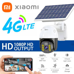 Xiaomi Solar 4G SIM CCTV Camera Wifi Connect 360 With Audio and Speaker Mini IP Security Camera HD Wireless Night Vision Alarm Surveillance