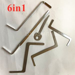 6IN1 New Arrived 6 Pieces Lock Tension Wrench Replacement Turning Tool Locksmith Pick Tool