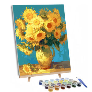 Acrylic Paint By Numbers Floral Pattern Painting By Numbers on Canvas Coloring By Number for Adults Paint Digital Art