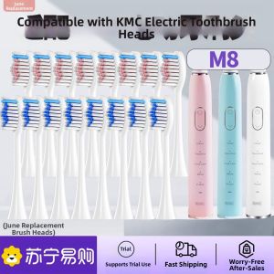 Soft Bristle Electric Toothbrush Head for Gum Protection Compatible with KMC M8 Toothbrush Wave Design Adult Hardness Grade