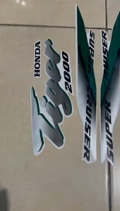 stiker striping honda tiger 2000 lama putih lis body standar berkualitas original