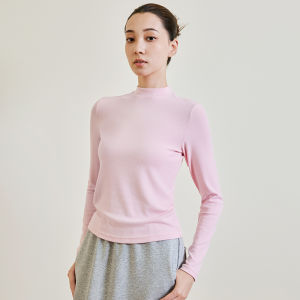 MiiOW | เสื้อสเวตเตอร์คอตั้งผ้าถักผ้าขนสัตว์แขนยาวทรงสลิมฟิตสำหรับผู้หญิง เสื้อชั้นในฤดูใบไม้ร่วง 2025 ของ MiiOW Cat Person