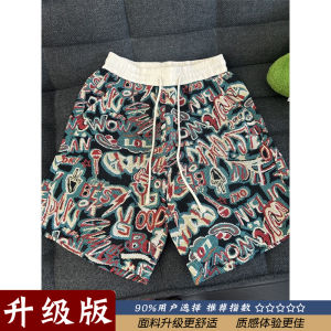 Quần Short Thêu Họa Tiết Hawaii Mùa Hè Cho Nam Quần Dài Năm Điểm Thoáng Khí Quần Dài Thường Ngày Quần Dài Thẳng Cạp Vừa